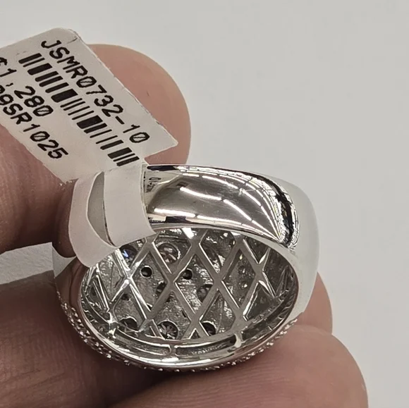 925 Sterling Silver Moissanite Diamond Ring For Men